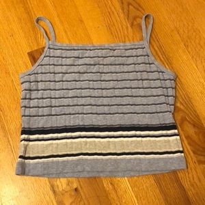 First Kiss cropped striped tank top, S/M